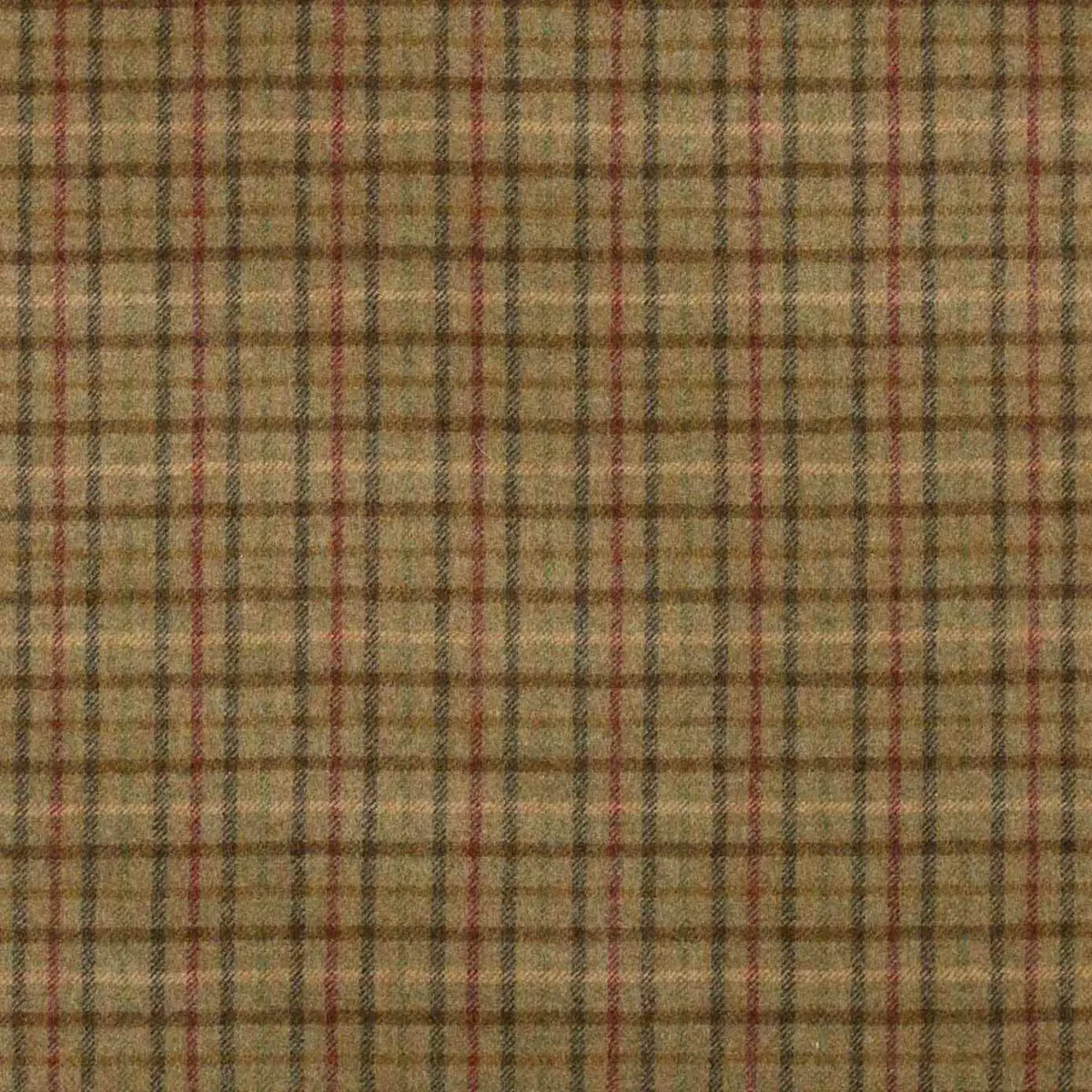 Balmoral Fabric - Sage by green checked woolen fabric from Abraham Moon & Sons