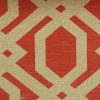 red geometric jacquard fabric from Chess
