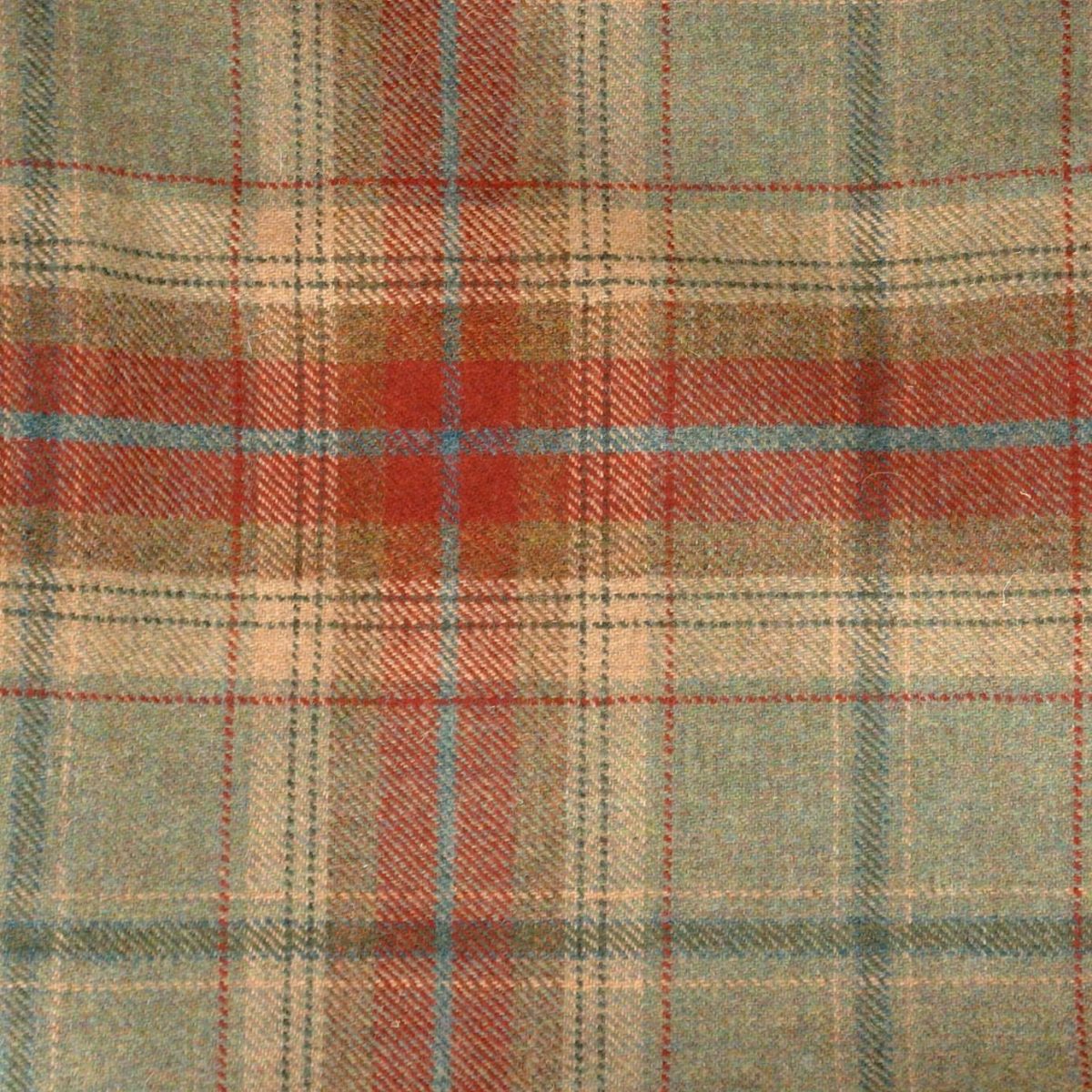 Balmoral Fabric - Jalapeno by green checked woolen fabric from Chess