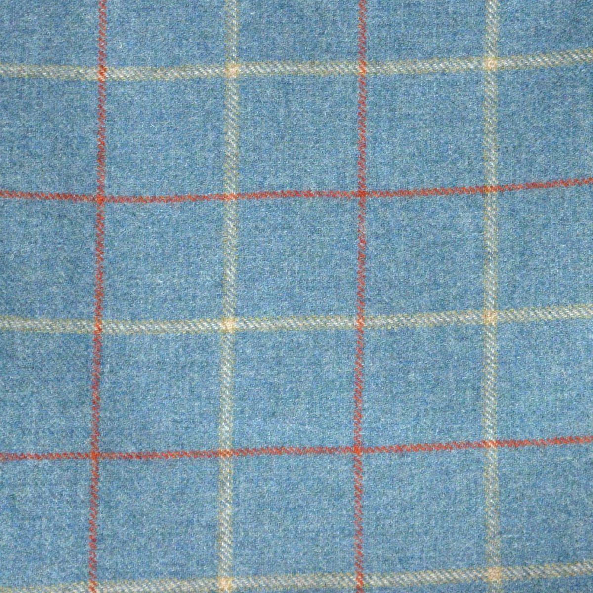 Kintyre Fabric - Concorde by blue checked woolen fabric from Chess