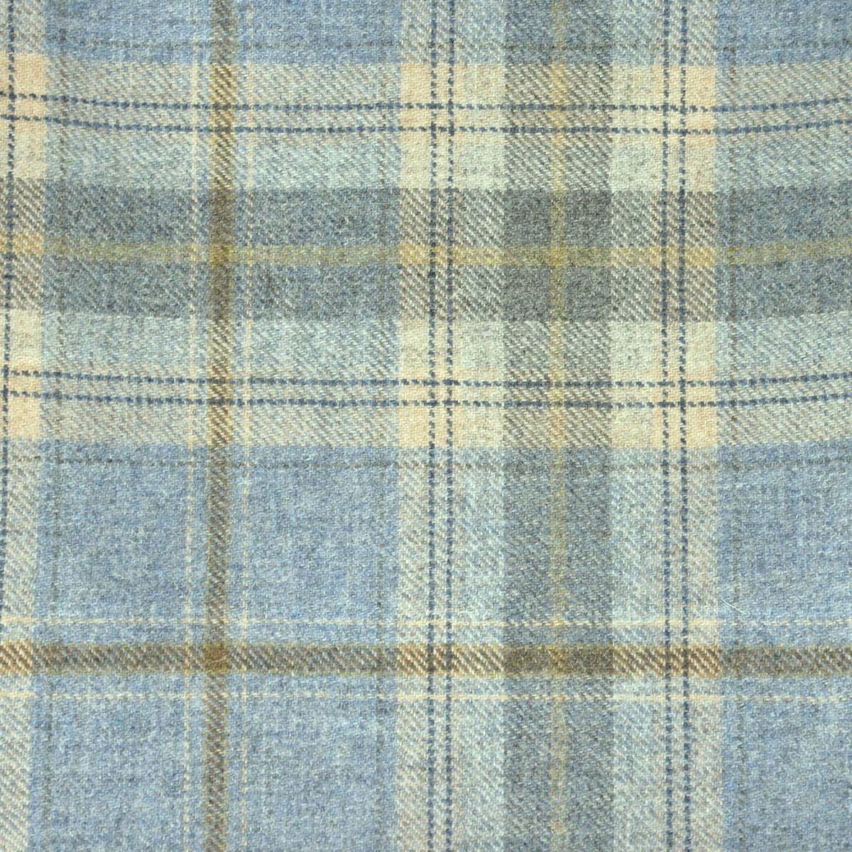 Balmoral Fabric - Loch by blue checked woolen fabric from Chess