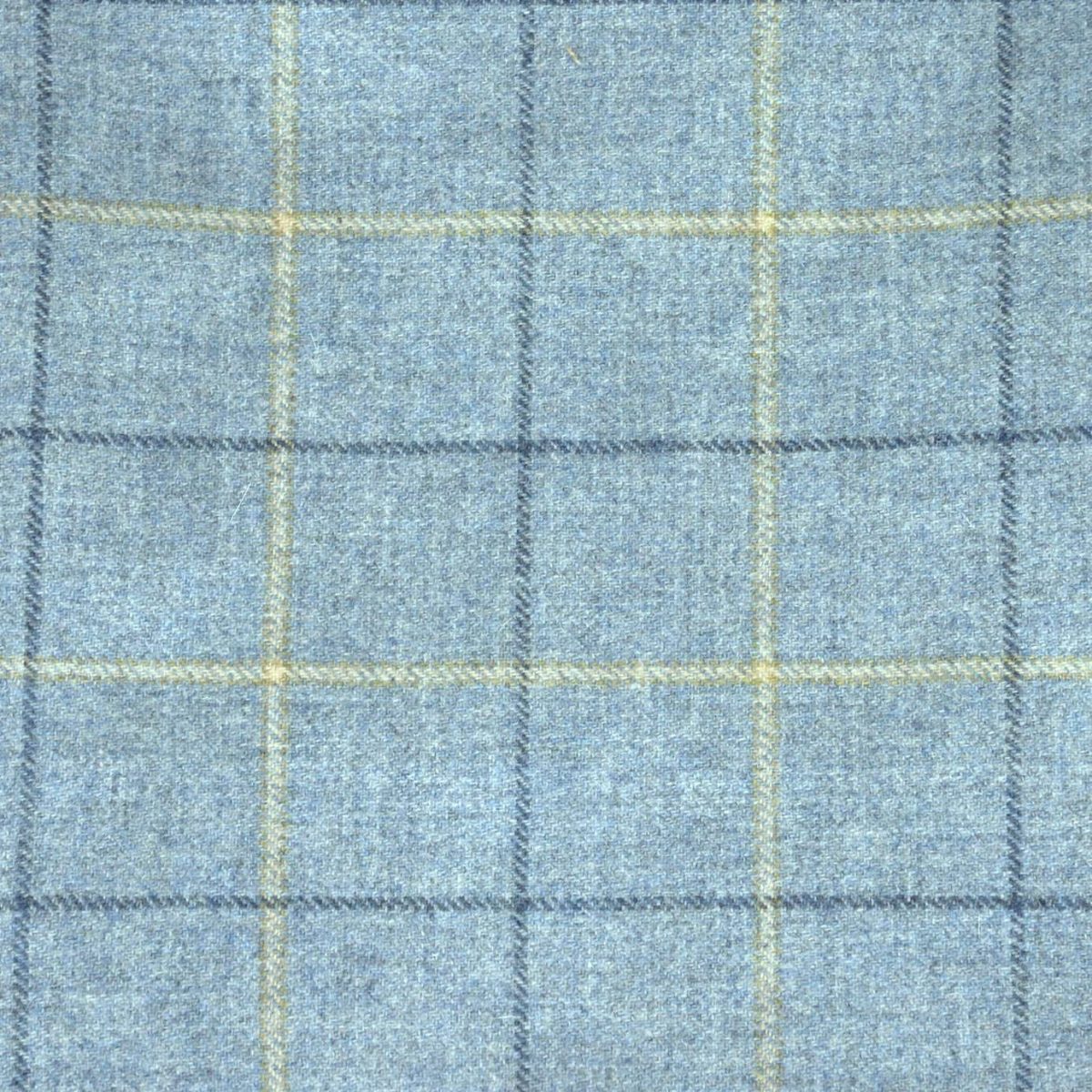 Kintyre Fabric - Loch by blue checked woolen fabric from Chess