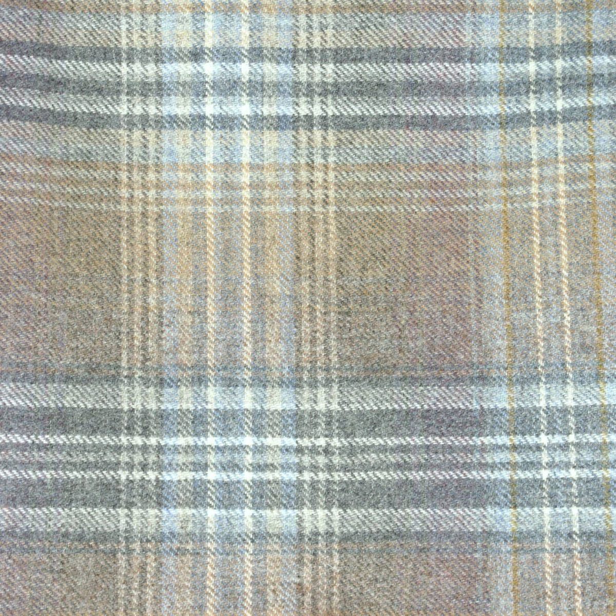 Balmoral Fabric - Heather by blue checked woolen fabric from Chess