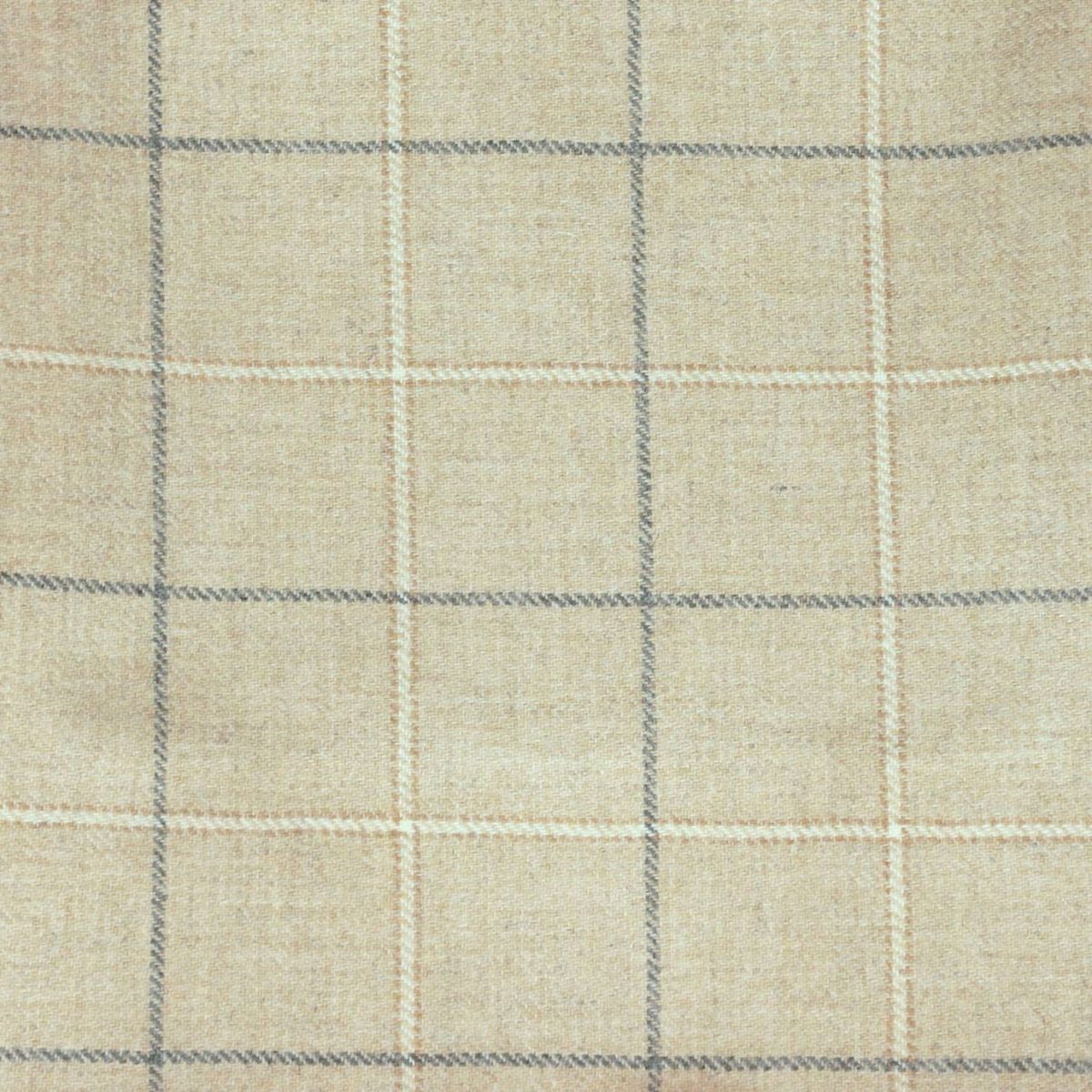 Kintyre Fabric - Millet by blue checked woolen fabric from Chess