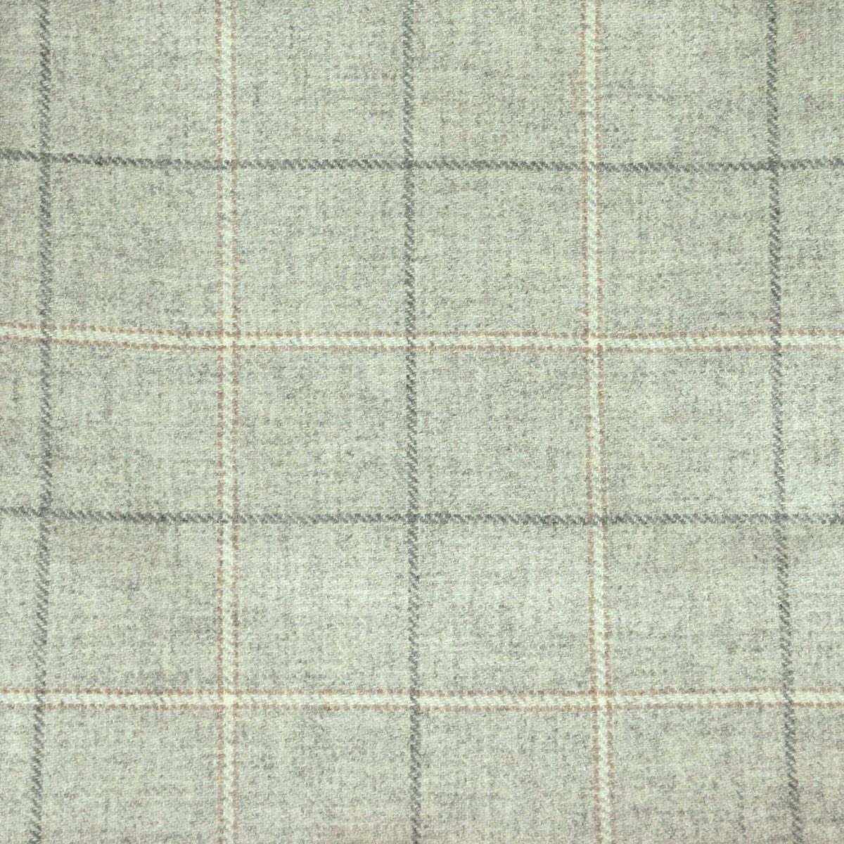 Kintyre Fabric - Cobweb by black-grey checked woolen fabric from Chess