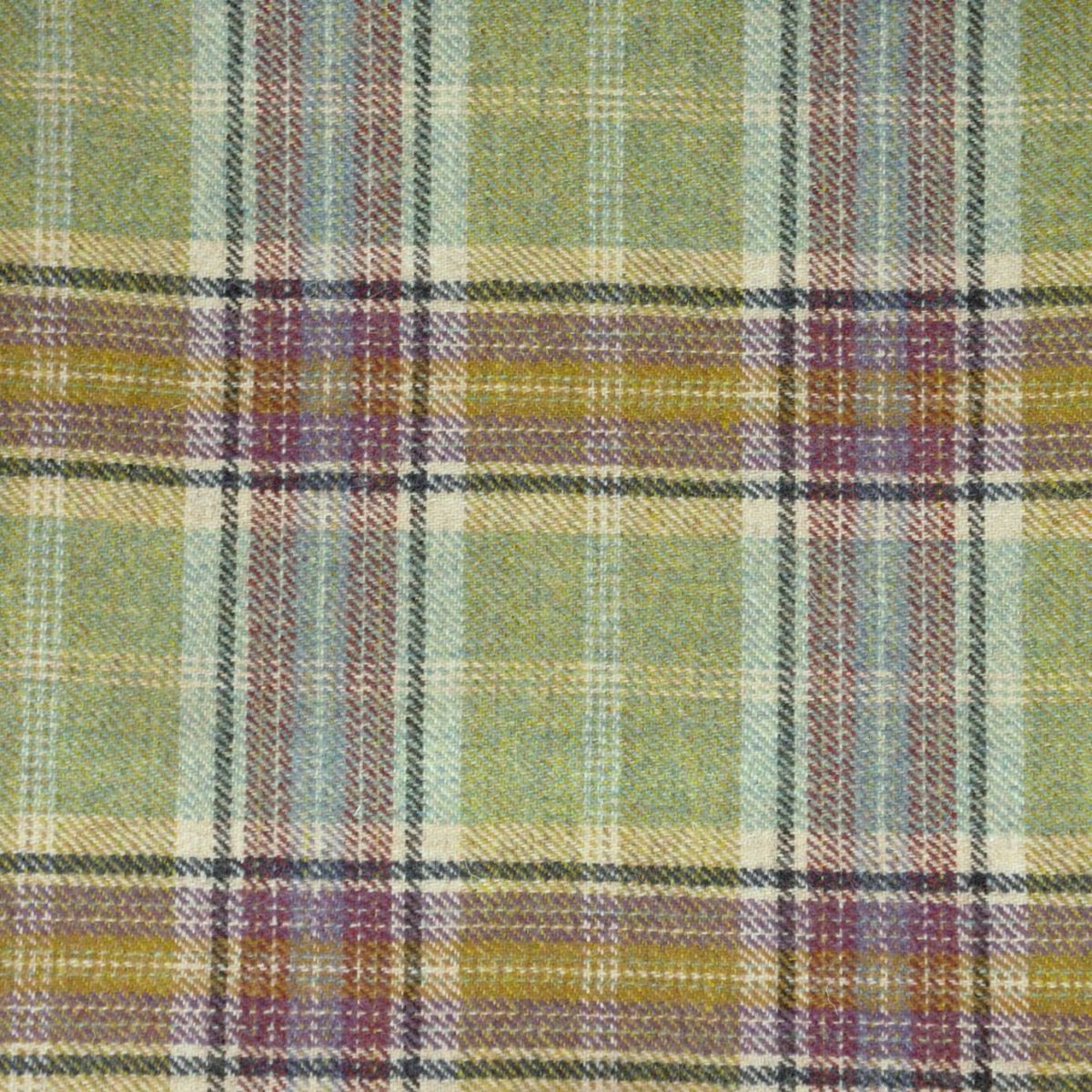 Balmoral Fabric - Olivine by multicolour checked woolen fabric from Chess