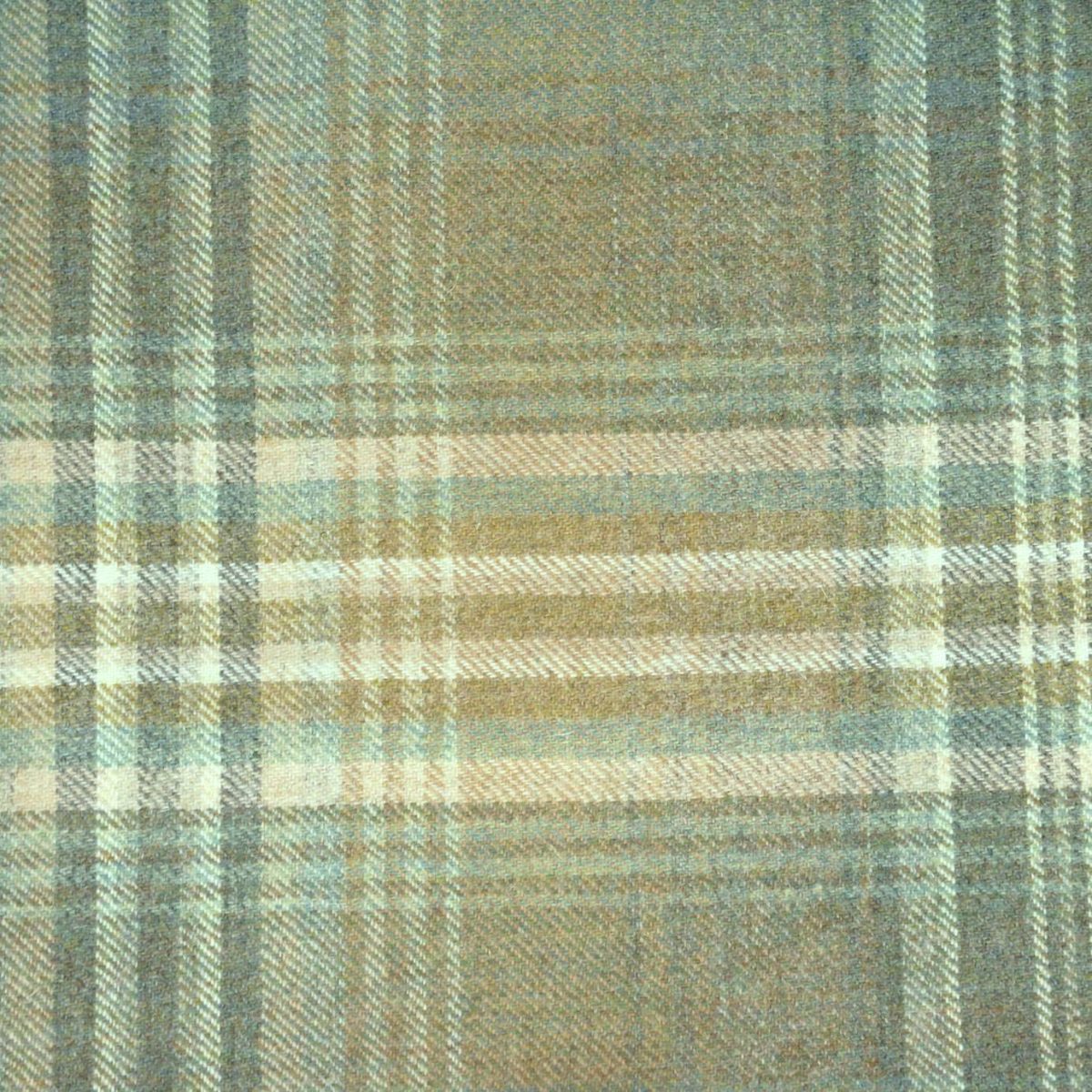 Balmoral Fabric - Pasture by blue checked woolen fabric from Chess