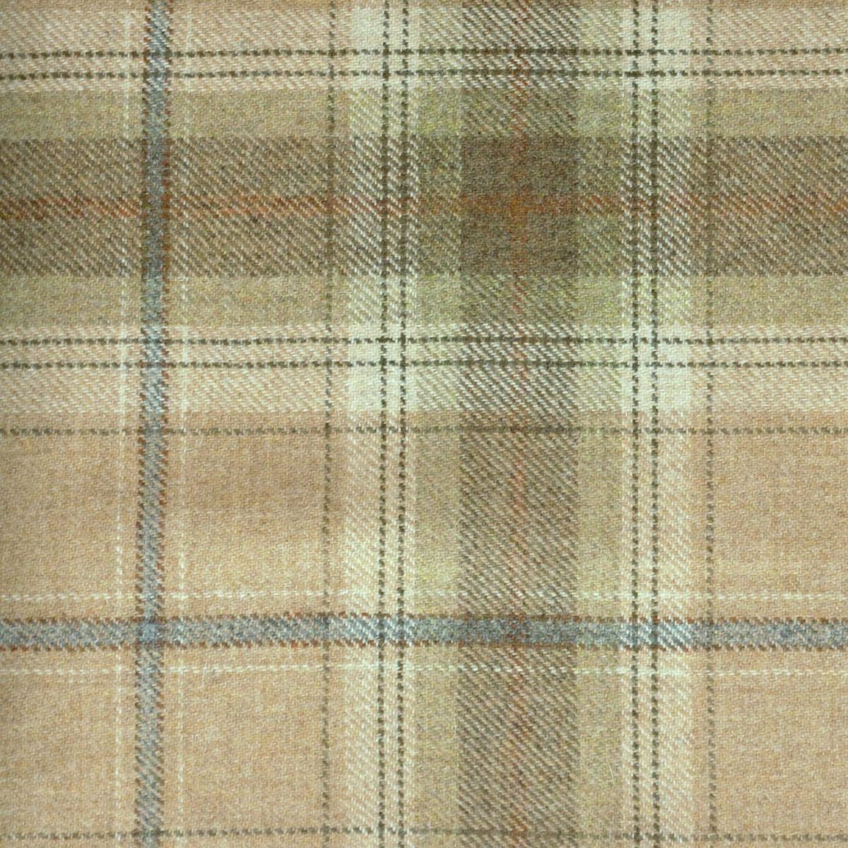 Balmoral Fabric - Wild Oat by black-grey checked woolen fabric from Chess