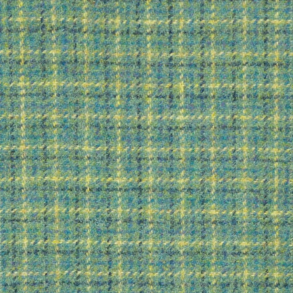 Iona Fabric - Denim by blue checked woolen fabric from Chess