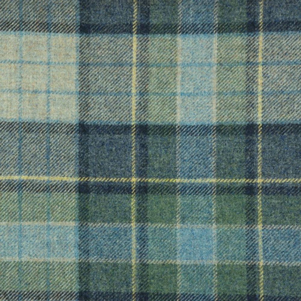blue checked woolen fabric from Chess