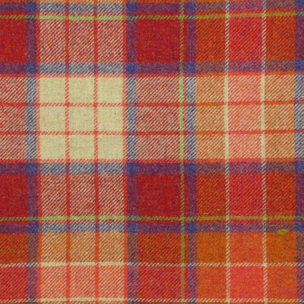 Lewis Fabric - Fireside by multicolour checked woolen fabric from Chess
