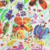 multicolour botanical cotton fabric from Chess