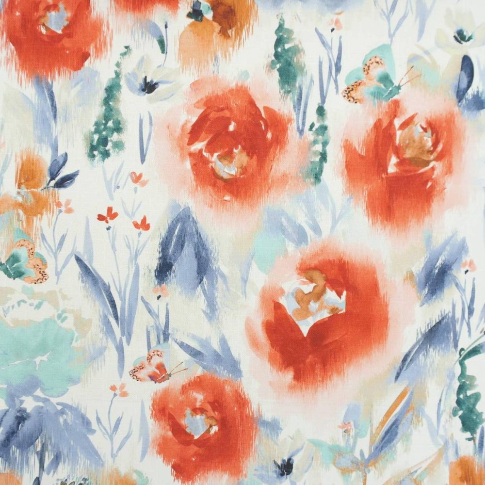 multicolour botanical cotton fabric from Chess