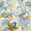 multicolour botanical cotton fabric from Chess