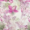 pink botanical cotton fabric from Chess