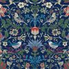 blue botanical cotton fabric from Chess