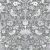 black-grey botanical cotton fabric from Chess