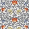 black-grey botanical cotton fabric from Chess