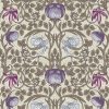 black-grey botanical cotton fabric from Chess