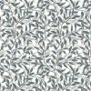 black-grey botanical cotton fabric from Chess