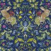 blue botanical cotton fabric from Chess