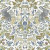 black-grey botanical cotton fabric from Chess