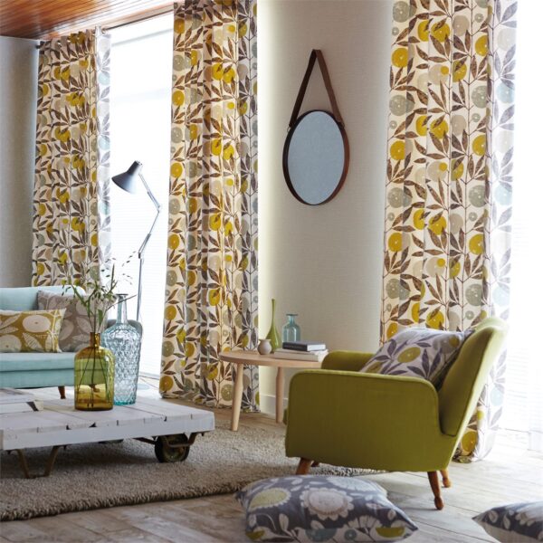 Blomma Fabric - Toffee / Blush / Putty by Blomma Fabric - Toffee / Blush / Putty from
