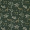 green animal velvet-chenille fabric from Ashley Wilde