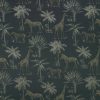 blue animal velvet-chenille fabric from Ashley Wilde