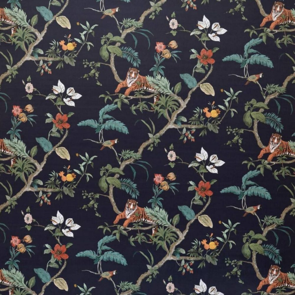 black-grey animal velvet-chenille fabric from Ashley Wilde