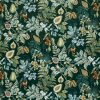 green botanical velvet-chenille fabric from Ashley Wilde