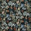 black-grey botanical velvet-chenille fabric from Ashley Wilde