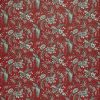 red botanical velvet-chenille fabric from Ashley Wilde