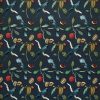 blue animal velvet-chenille fabric from Ashley Wilde