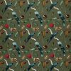 green animal velvet-chenille fabric from Ashley Wilde