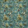 blue botanical velvet-chenille fabric from Ashley Wilde