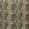 green botanical velvet-chenille fabric from Ashley Wilde