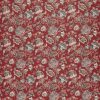 red botanical velvet-chenille fabric from Ashley Wilde
