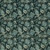 green botanical velvet-chenille fabric from Ashley Wilde