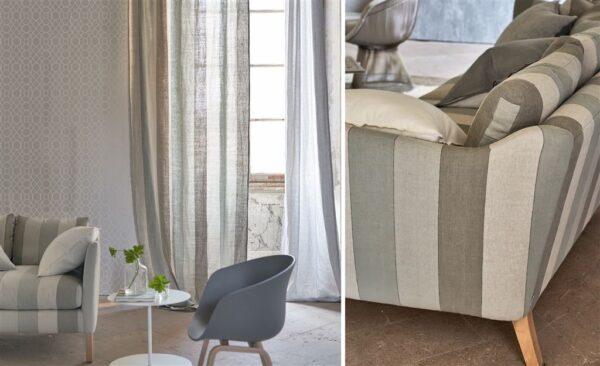 Brera Gessato Fabric - Natural by Brera Gessato Fabric - Natural from
