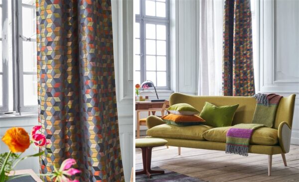 Baluchar Fabric - Saffron by Baluchar Fabric - Saffron from