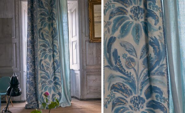 Angelique Damask Fabric - Jade by Angelique Damask Fabric - Jade from