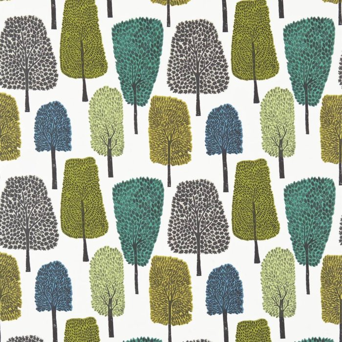 Cedar Fabric - Slate / Apple / Ivy swatch
