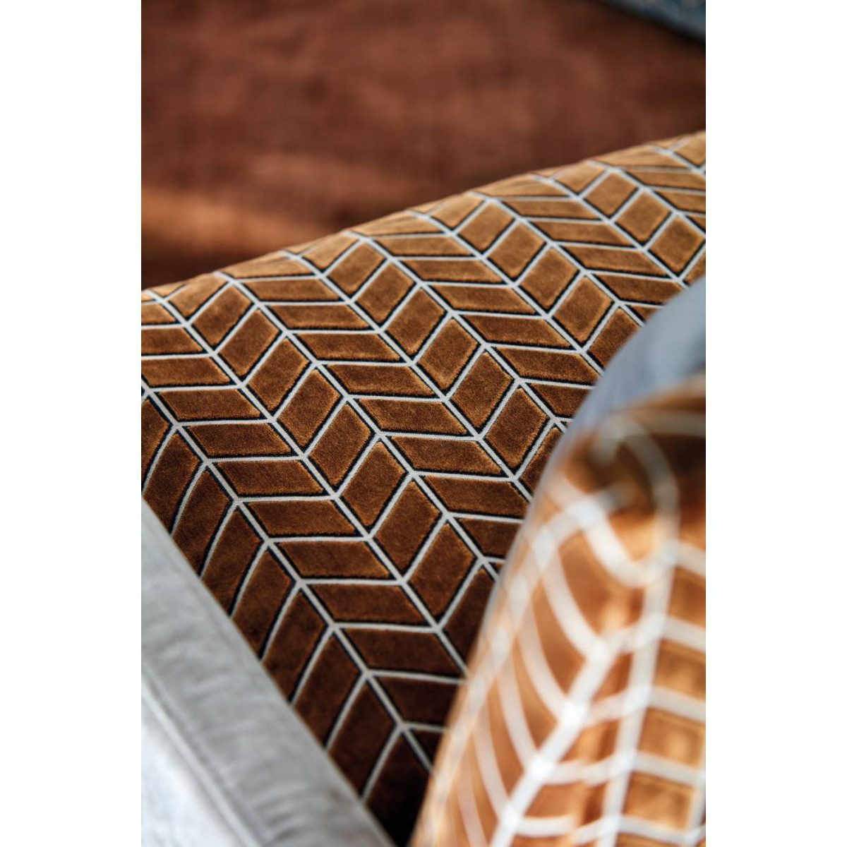 Perplex Fabric - Tobacco / Slate by Perplex Fabric - Tobacco / Slate from