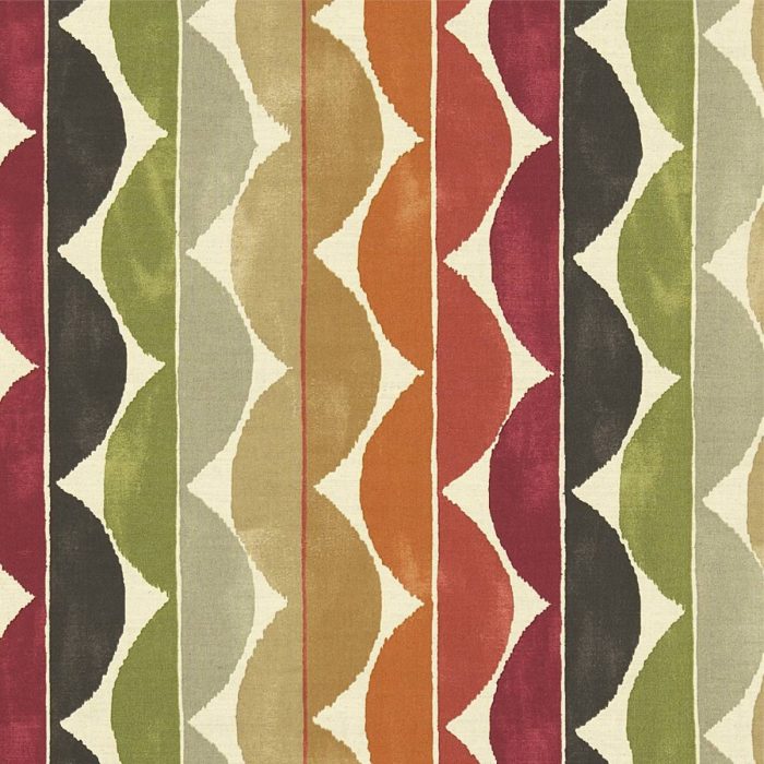 Yoki Fabric - Terracotta / Moss / Amber swatch