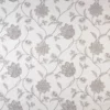 white botanical embroideried fabric from Fibre Naturelle