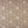 brown botanical embroideried fabric from Fibre Naturelle