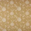 green botanical embroideried fabric from Fibre Naturelle