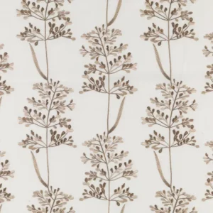 neutral botanical embroideried fabric from Fibre Naturelle