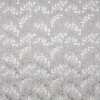 black-grey botanical embroideried fabric from Fibre Naturelle
